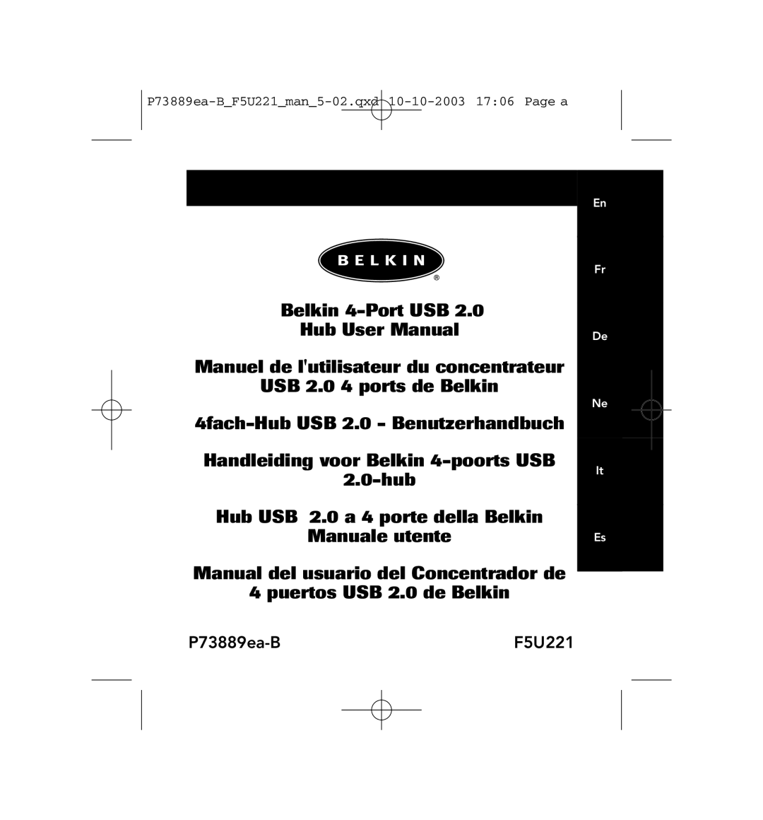 Belkin user manual P73889ea-B F5U221 