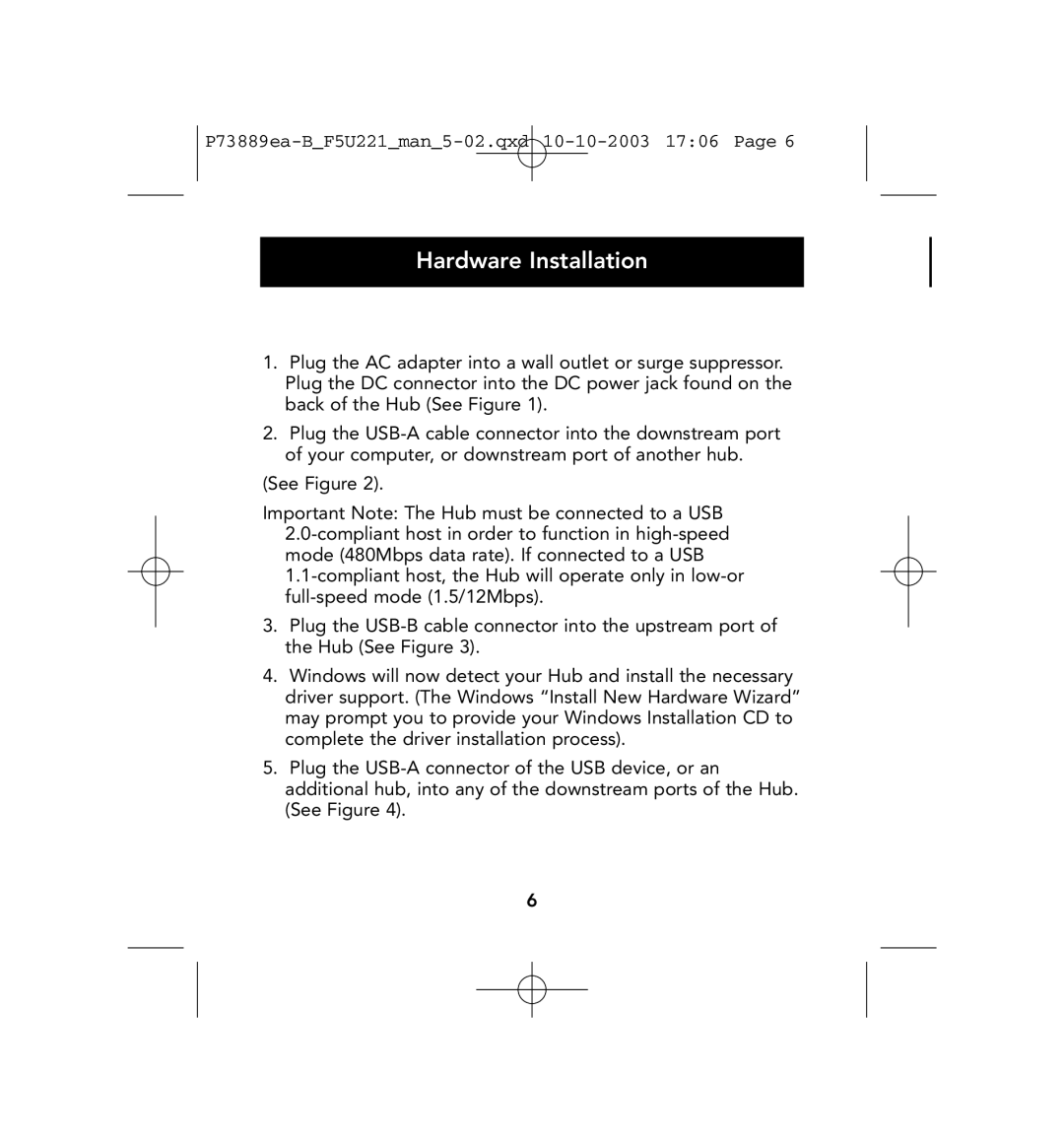 Belkin P73889ea-B user manual Hardware Installation 