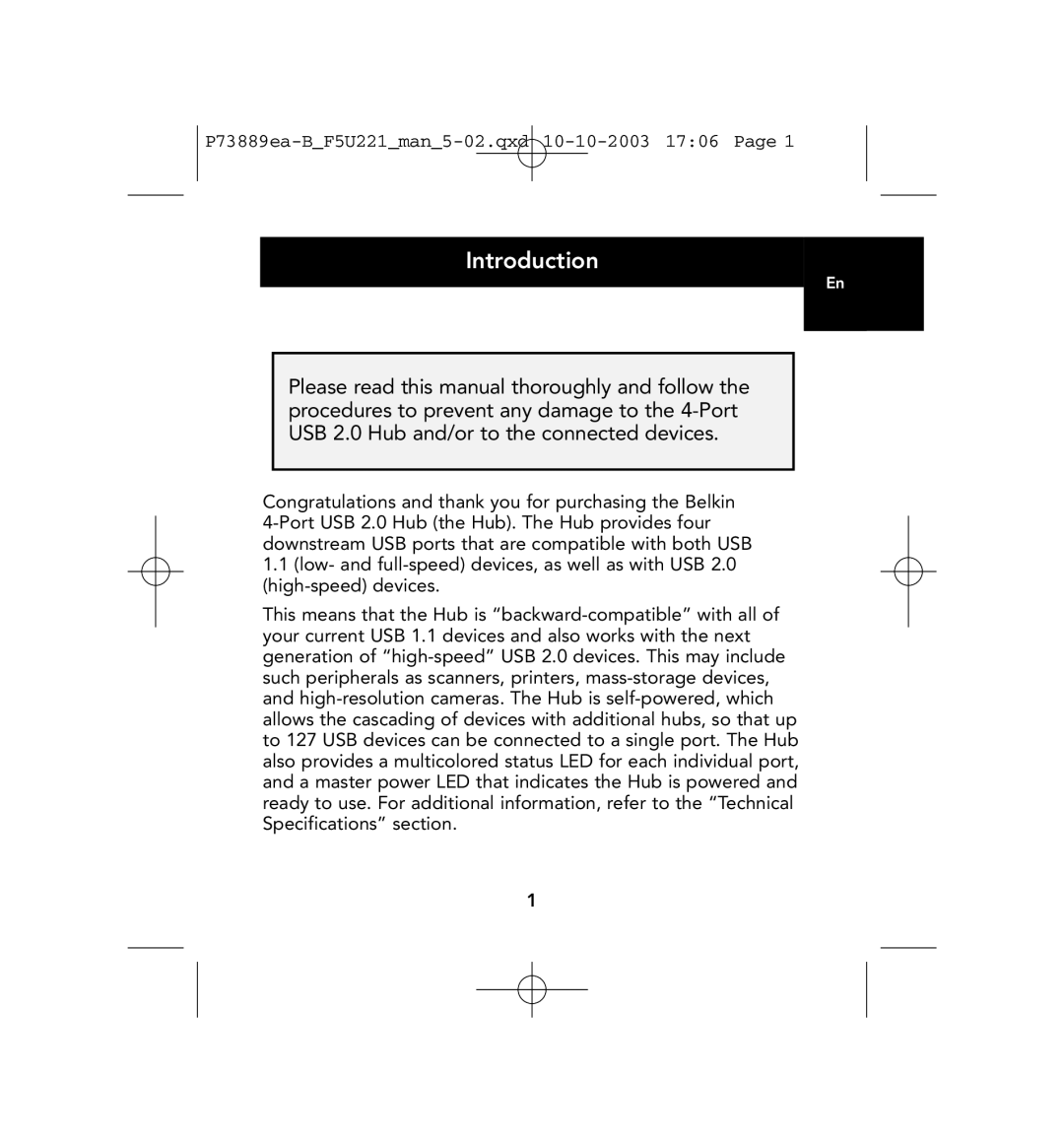 Belkin P73889ea-B user manual Introduction 