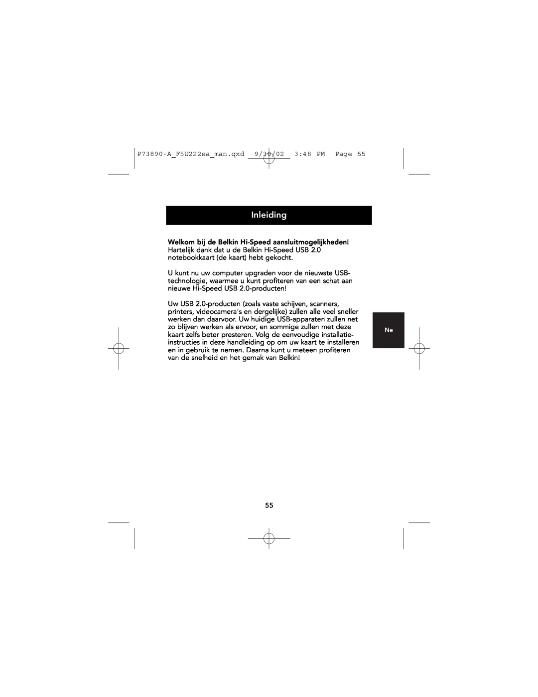 Belkin P73890EA-A manual Inleiding 
