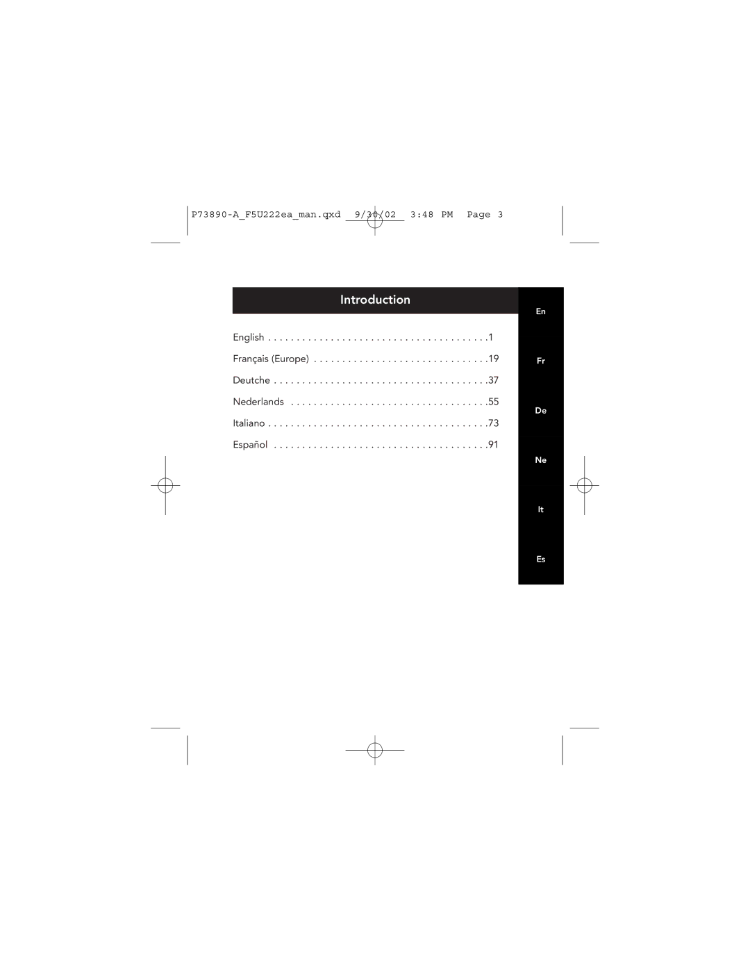 Belkin P73890EA-A manual Introduction 