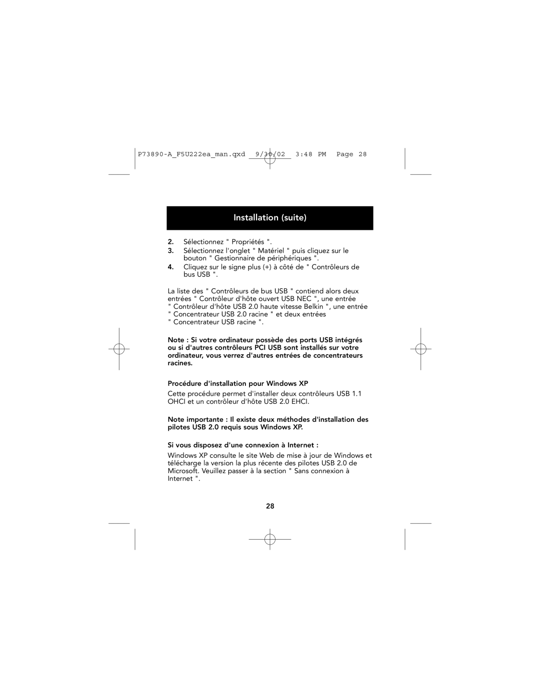 Belkin P73890EA-A manual Installation suite 