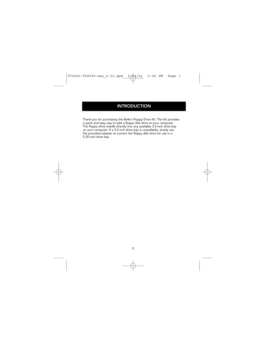 Belkin F5U099, P74065 user manual Introduction 