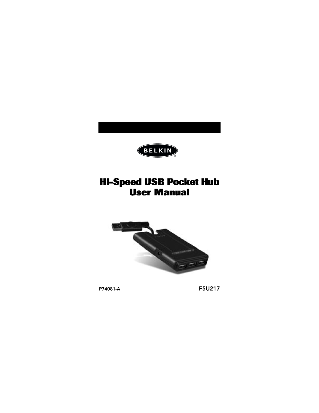 Belkin P74081-A, F5U217 user manual 