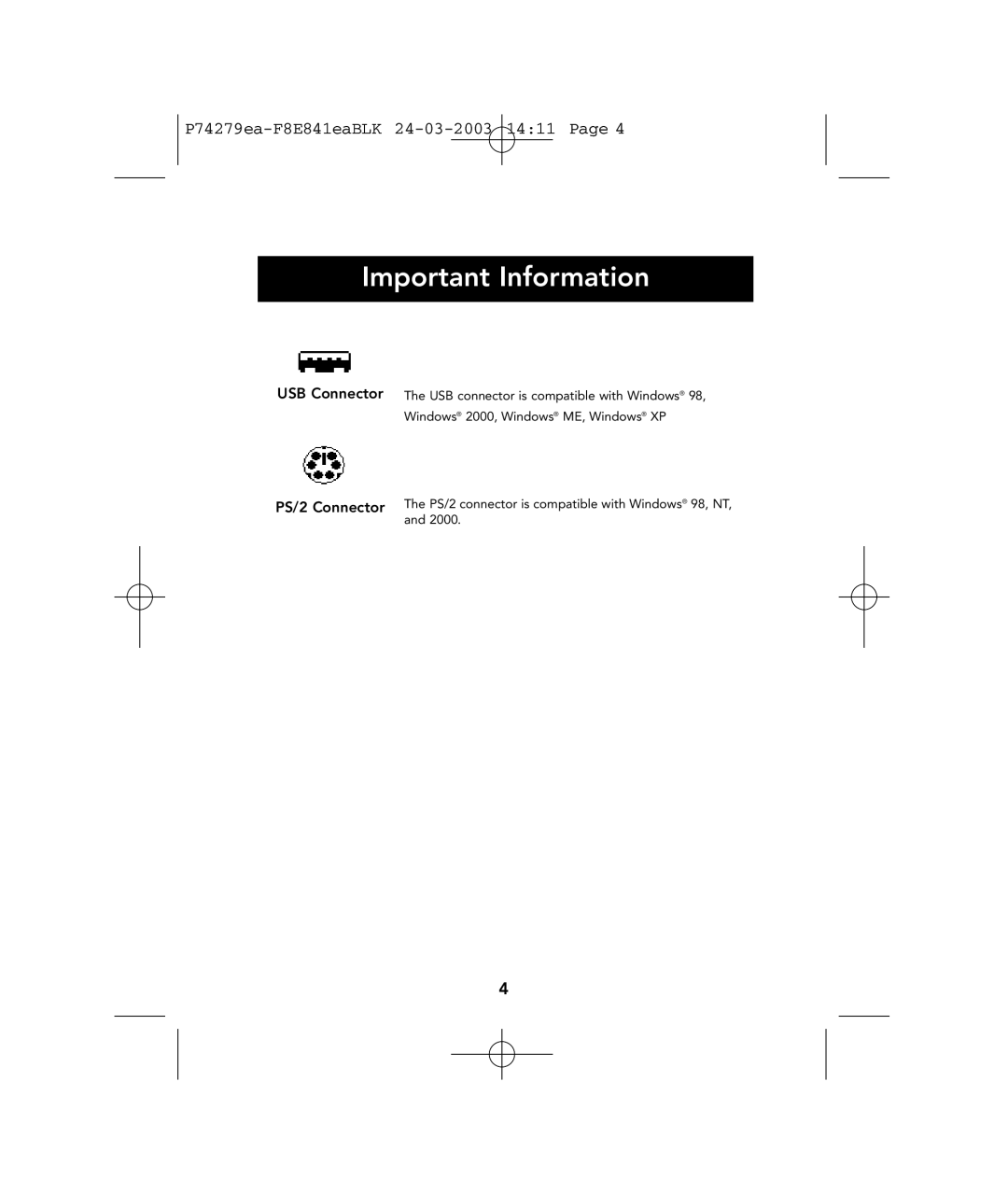 Belkin P74279ea user manual Important Information 