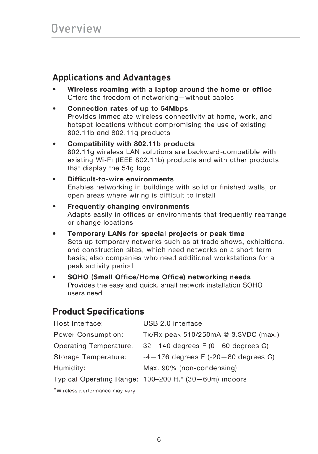 Belkin P74471EA-B manual Overview, Applications and Advantages, Product Specifications 