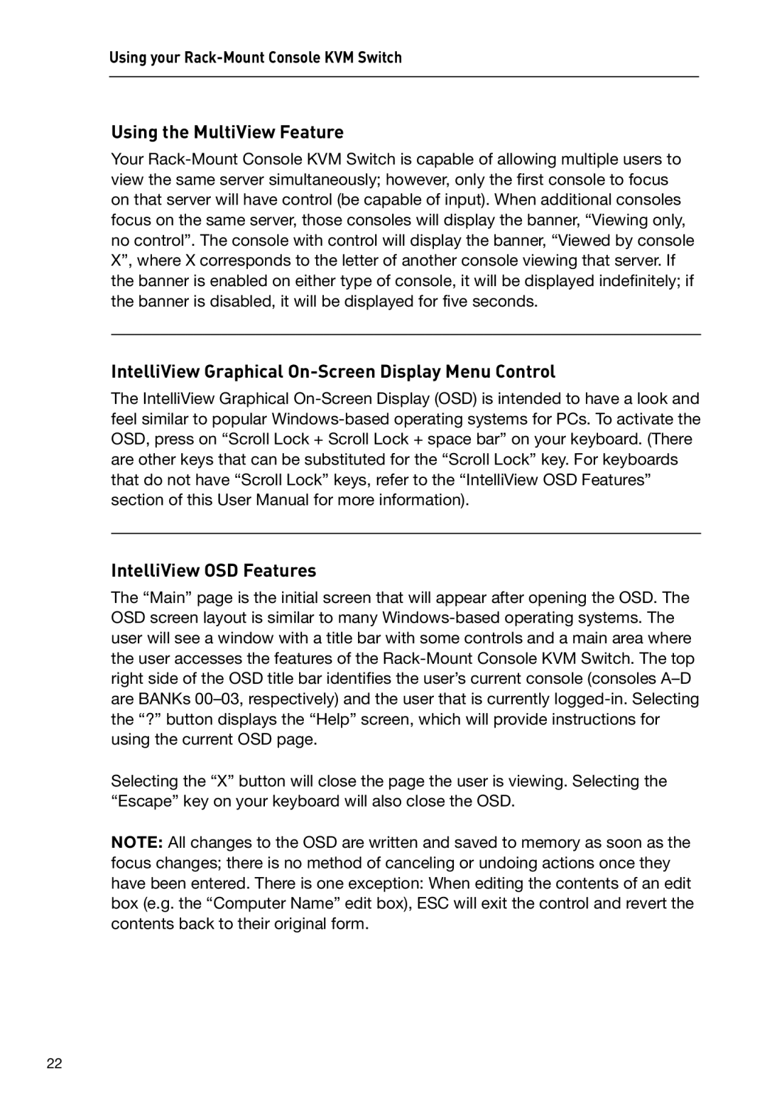 Belkin P74696 manual Using the MultiView Feature 