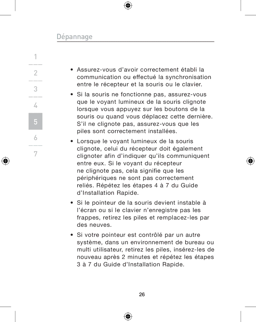 Belkin P74775UK, F8E849-BNDL user manual Dépannage 