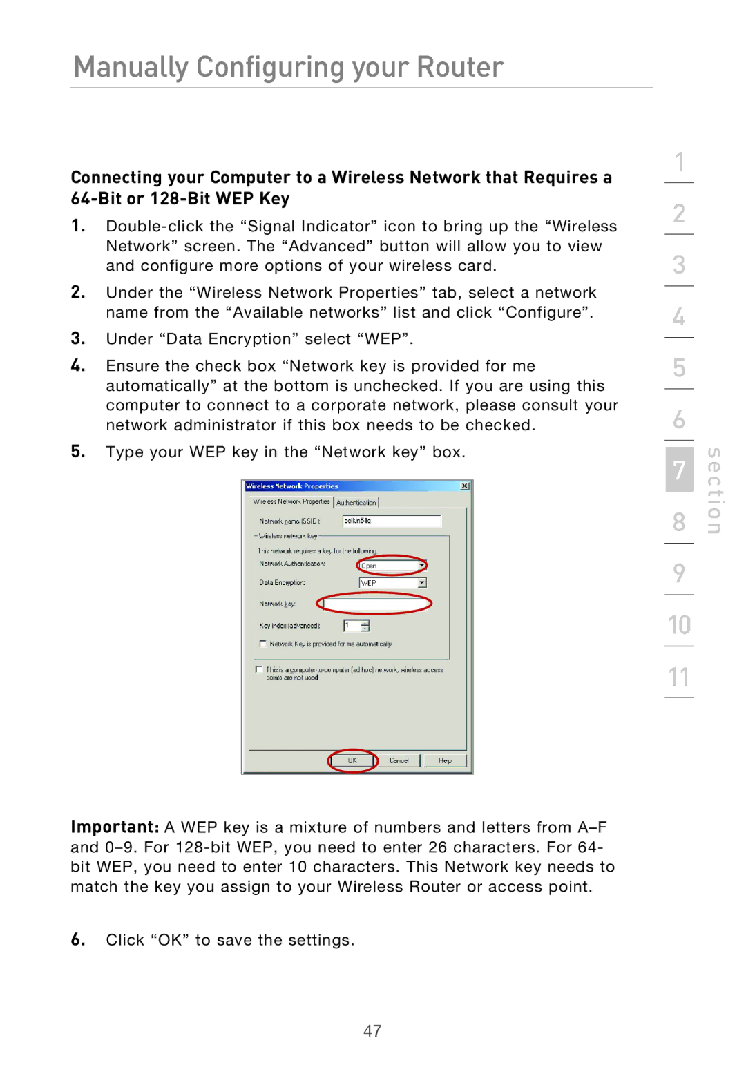 Belkin P75125UK manual Manually Configuring your Router 