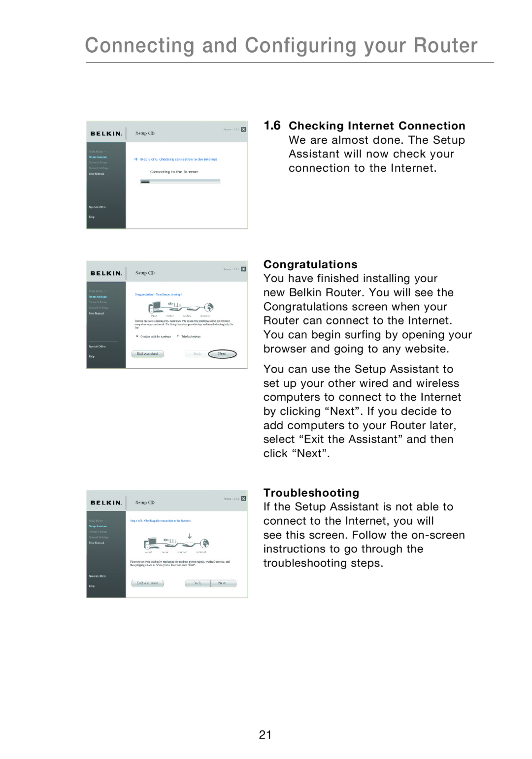 Belkin P75170EI manual Troubleshooting 