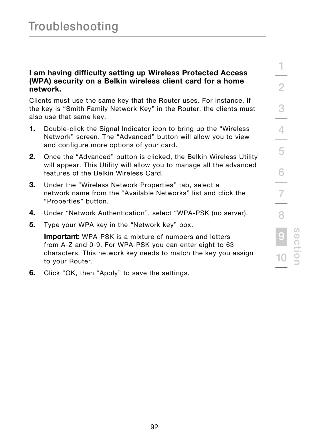 Belkin P75170EI manual Troubleshooting 