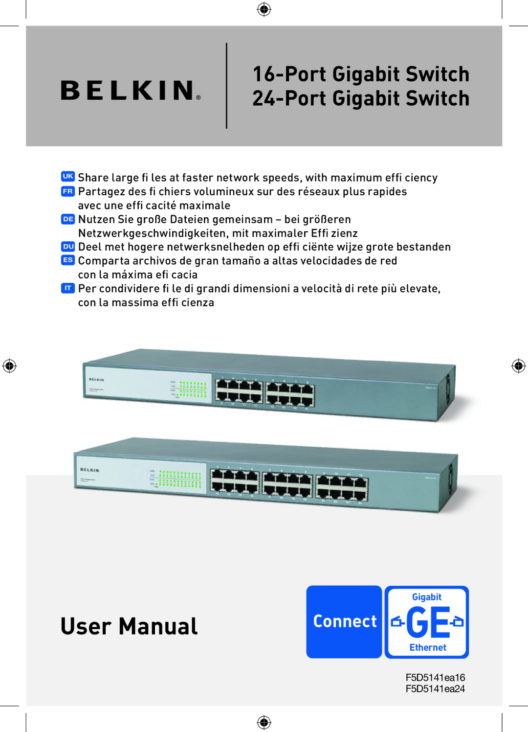 Belkin P75179ea manual F5D5141ea16 