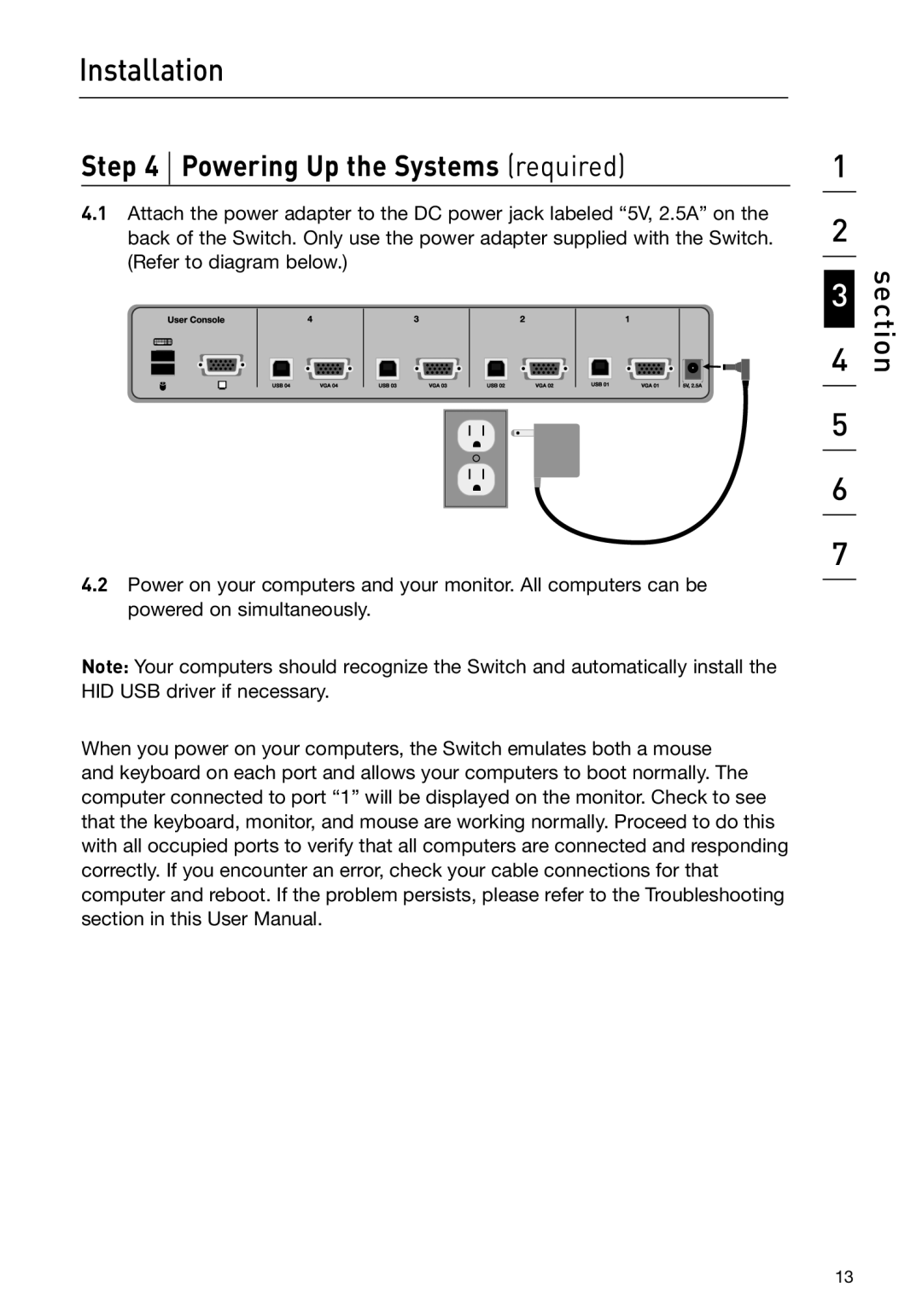 Belkin P75209 manual Powering Up the Systems required 