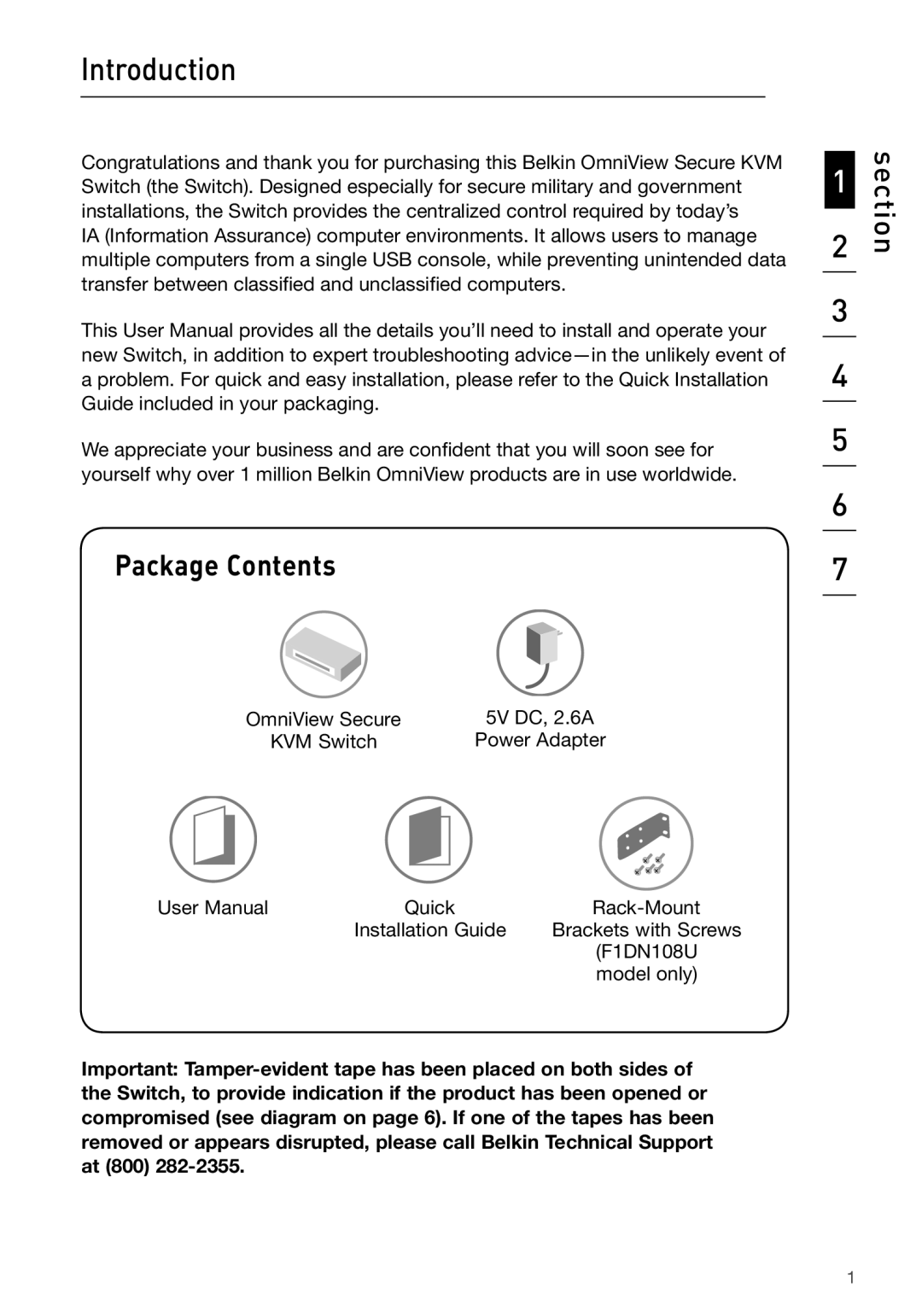 Belkin P75209 manual Introduction, Package Contents 