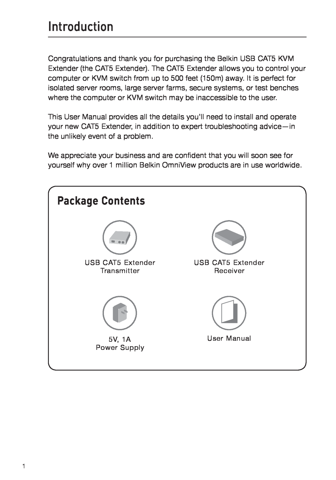 Belkin P75472-A manual Introduction, Package Contents 