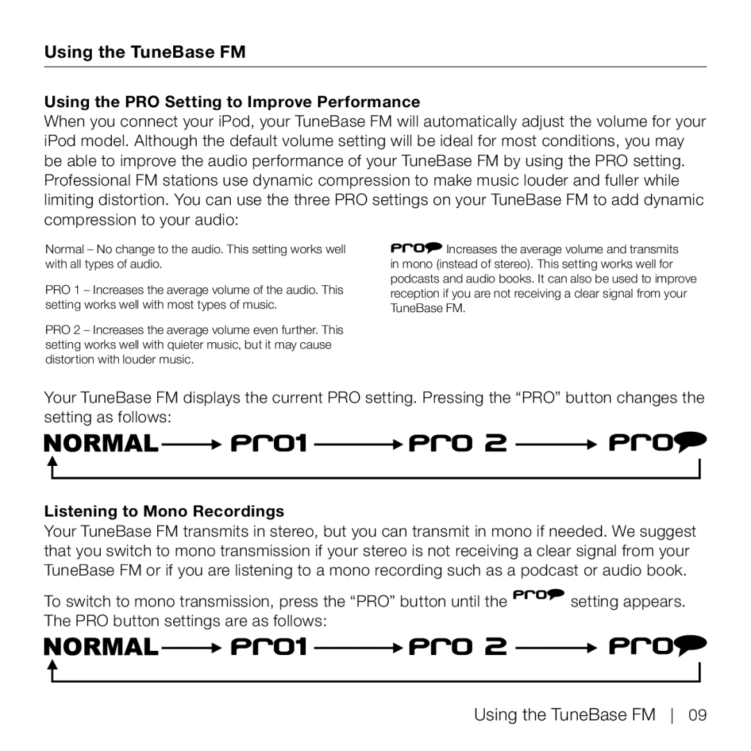 Belkin P75824-C manual Listening to Mono Recordings 