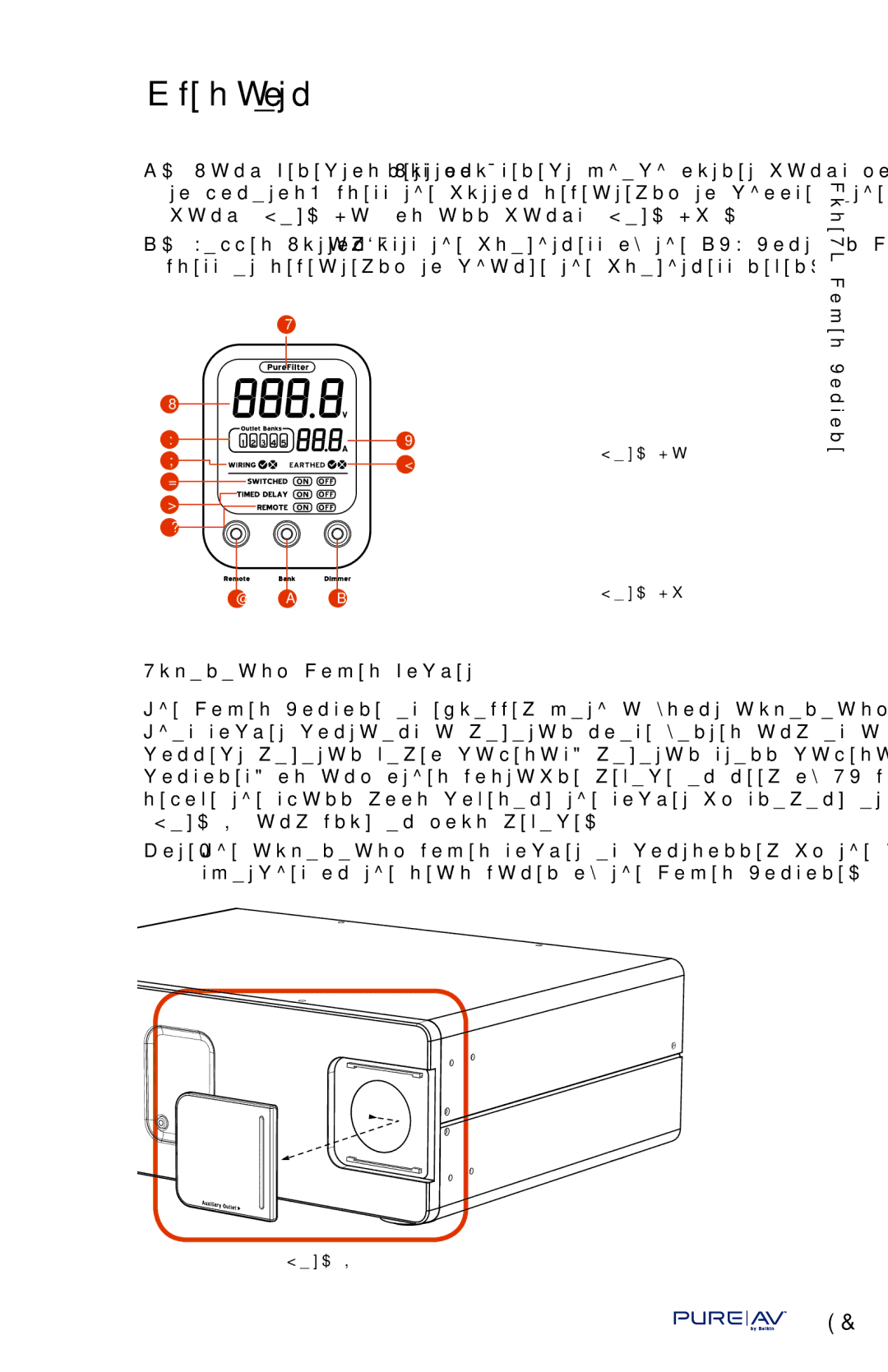 Belkin PF50 user manual Auxiliary Power Socket 