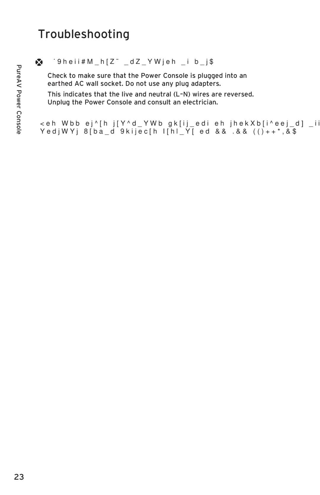 Belkin PF50 user manual Cross-Wired indicator is lit 