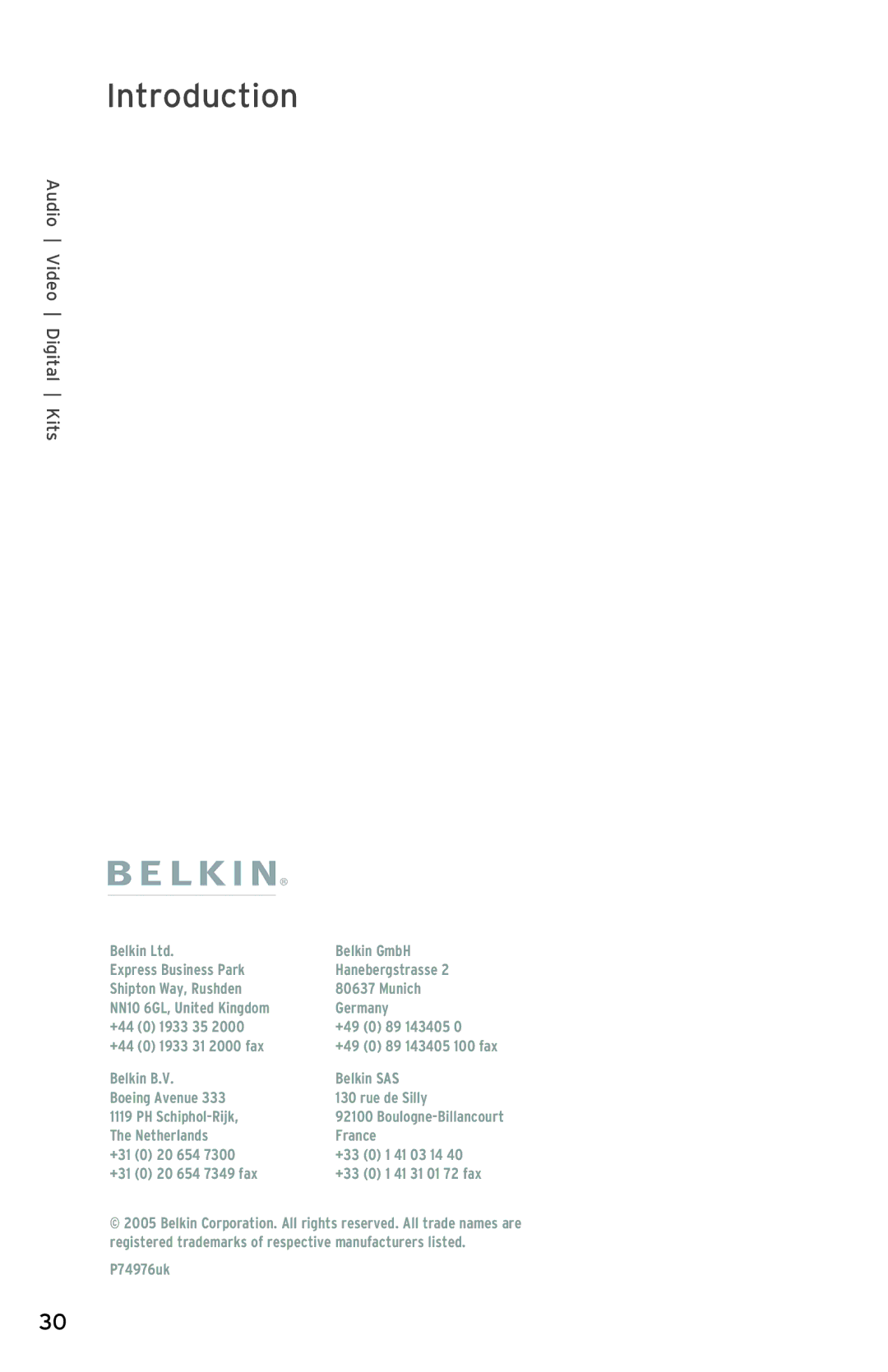 Belkin PF50 user manual Belkin GmbH 