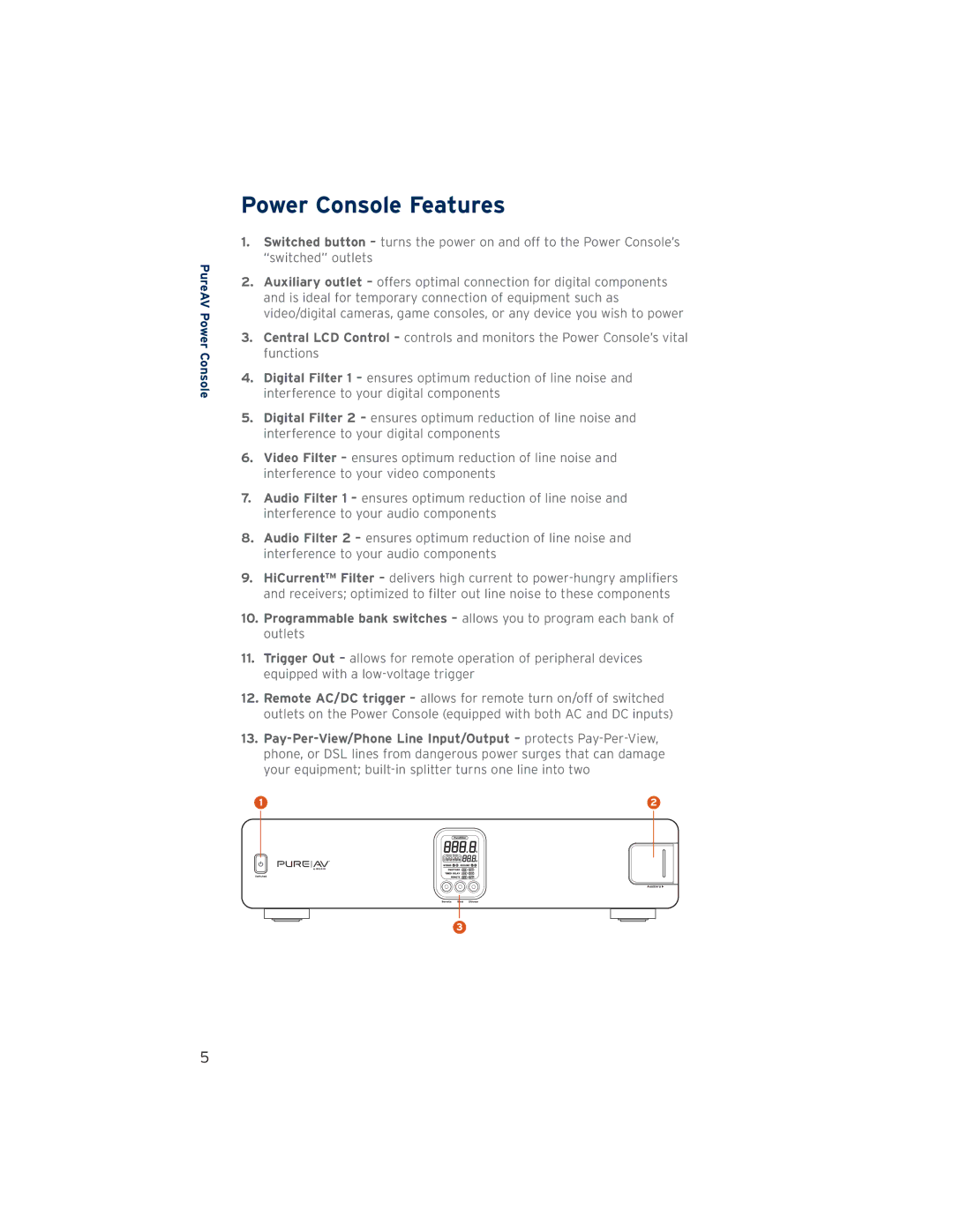 Belkin PF60, AP41300-12 user manual Power Console Features 