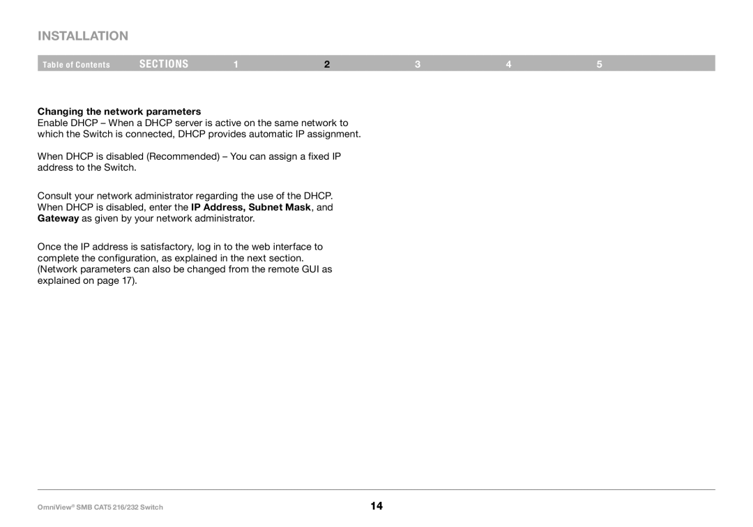 Belkin PM00019 -F1DP2XXA manual Changing the network parameters 