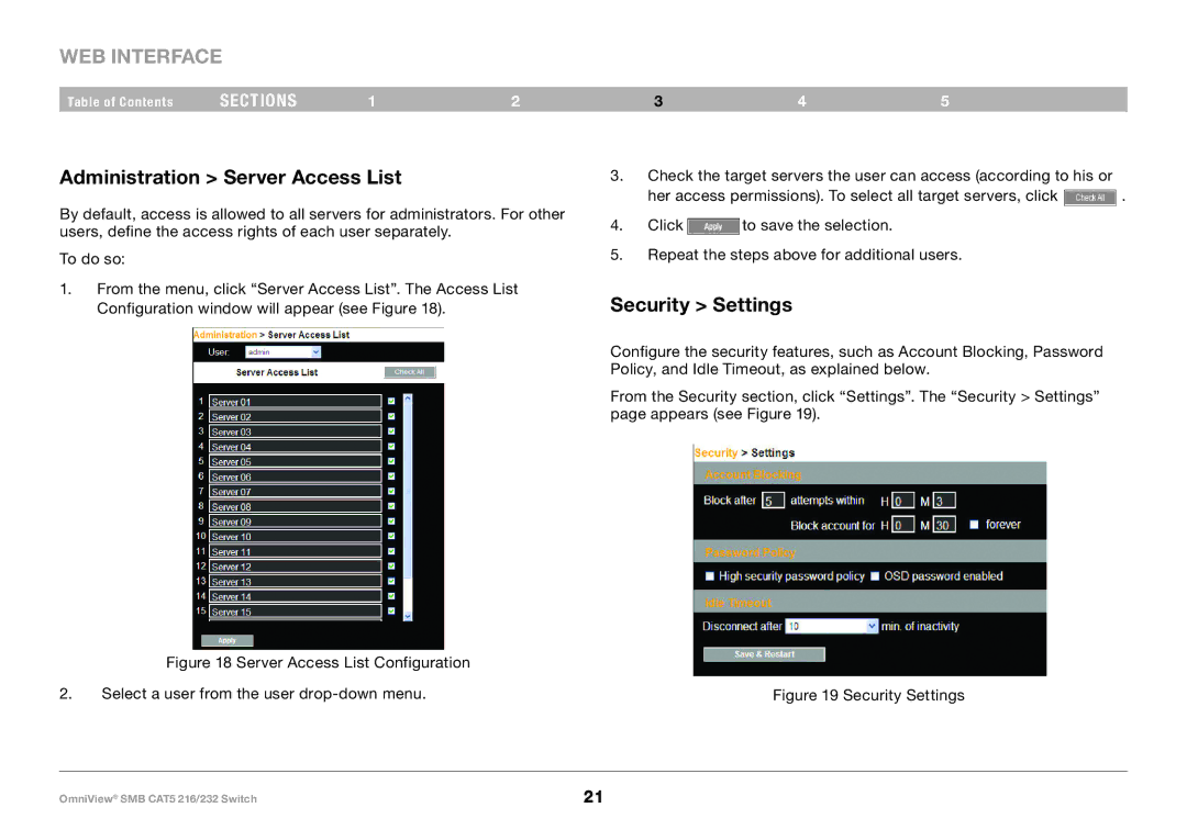 Belkin PM00019 -F1DP2XXA manual Administration Server Access List, Security Settings 