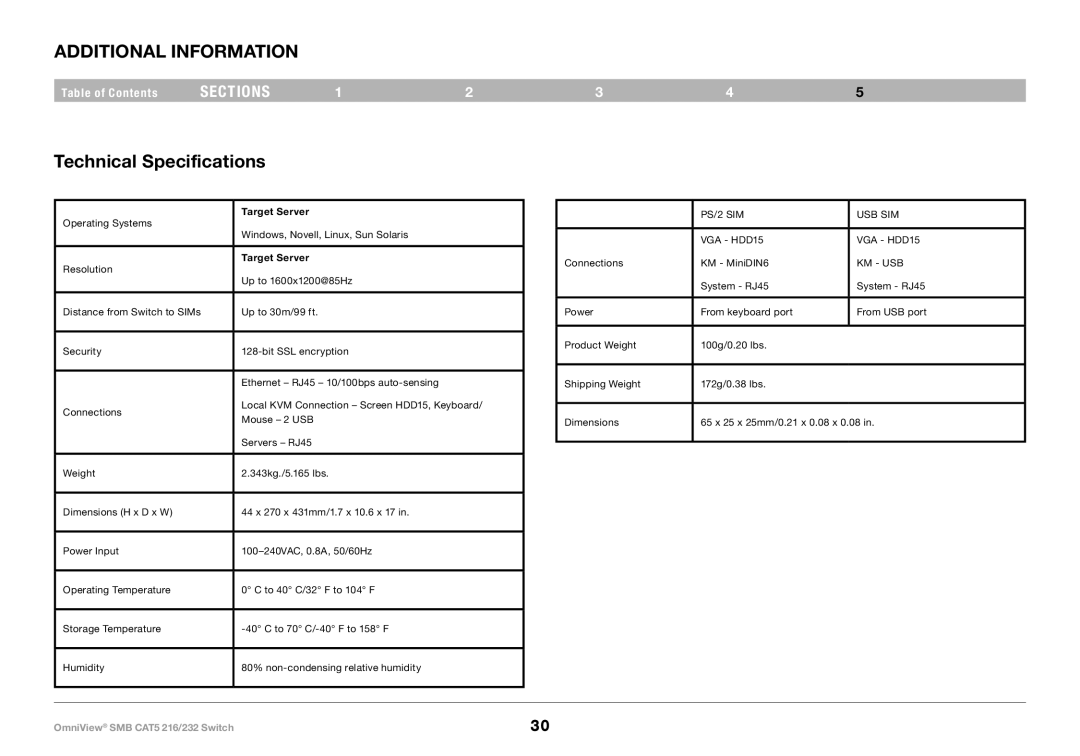 Belkin PM00019 -F1DP2XXA manual Additional Information, Technical Specifications 