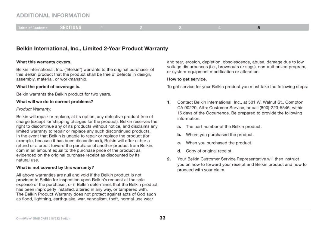 Belkin PM00019 -F1DP2XXA What this warranty covers, What the period of coverage is, What will we do to correct problems? 