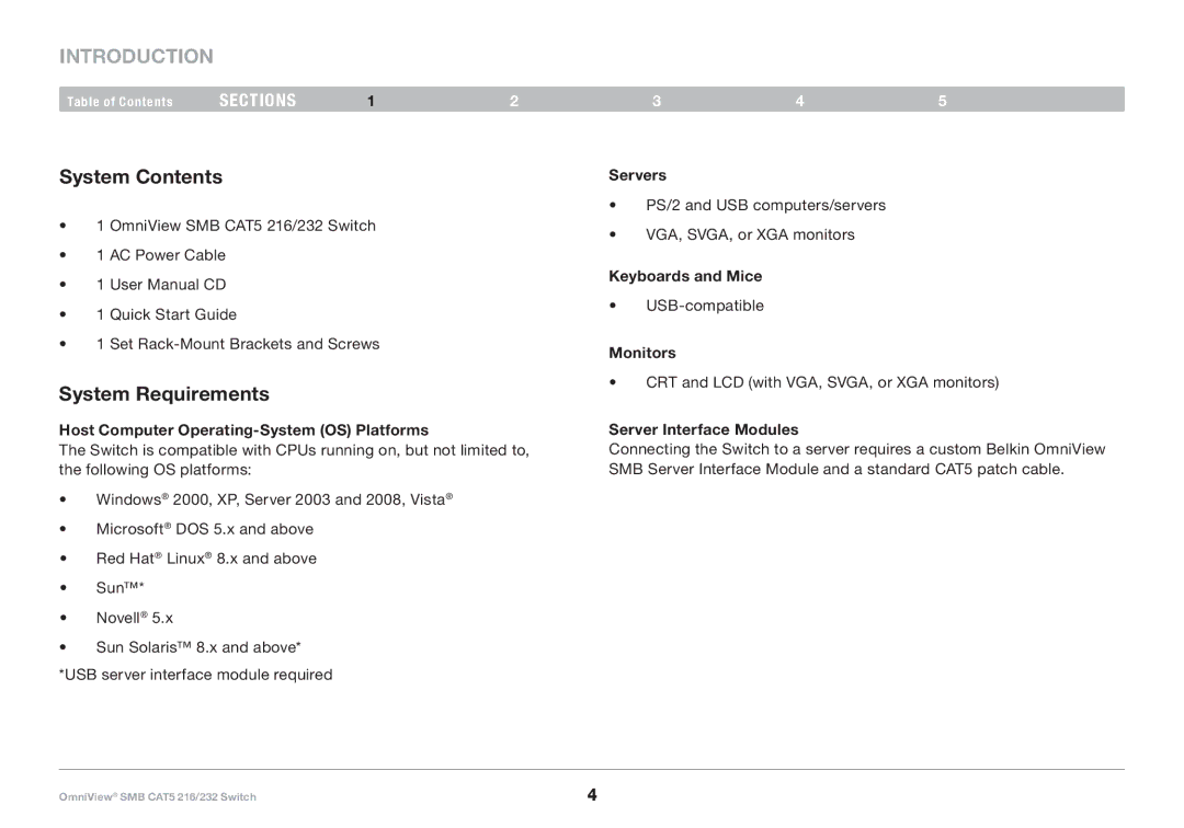 Belkin PM00019 -F1DP2XXA manual System Contents, System Requirements 