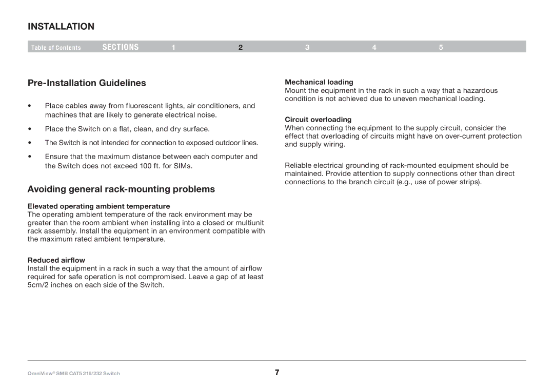 Belkin PM00019 -F1DP2XXA manual Pre-Installation Guidelines, Avoiding general rack-mounting problems 