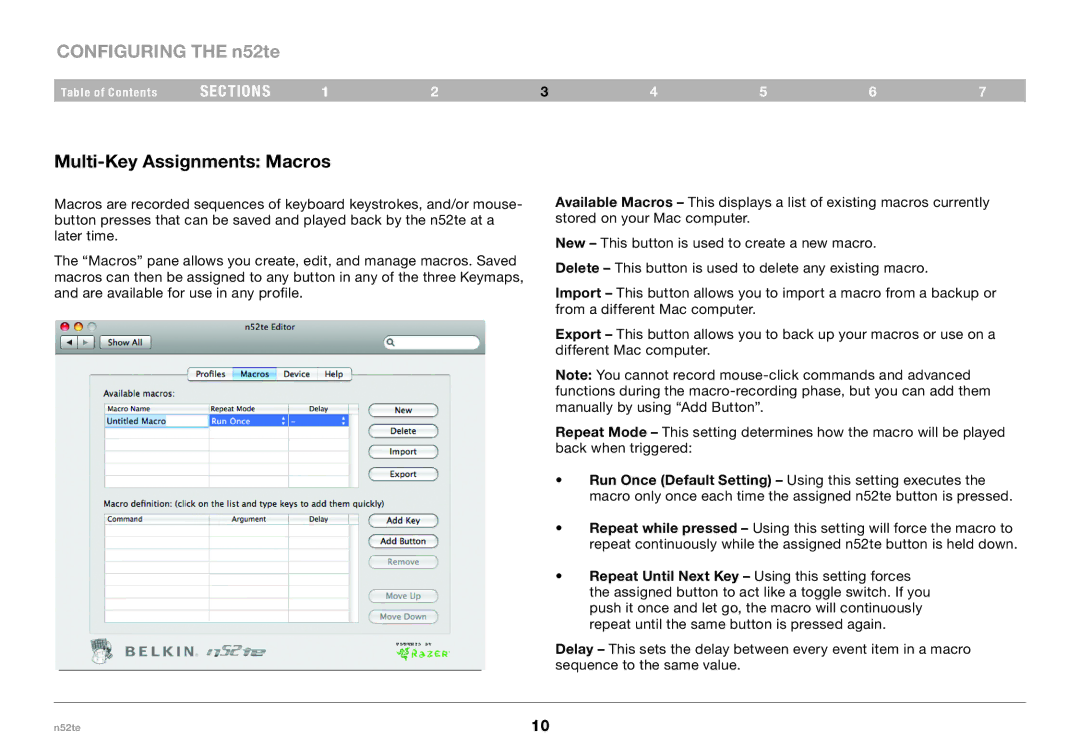 Belkin PM00173, F8GFPC200 user manual Multi-Key Assignments Macros 