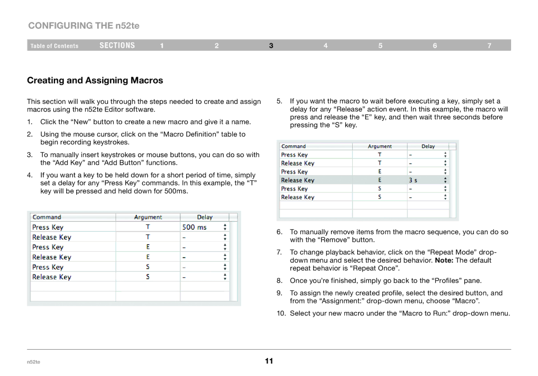 Belkin F8GFPC200, PM00173 user manual Creating and Assigning Macros 