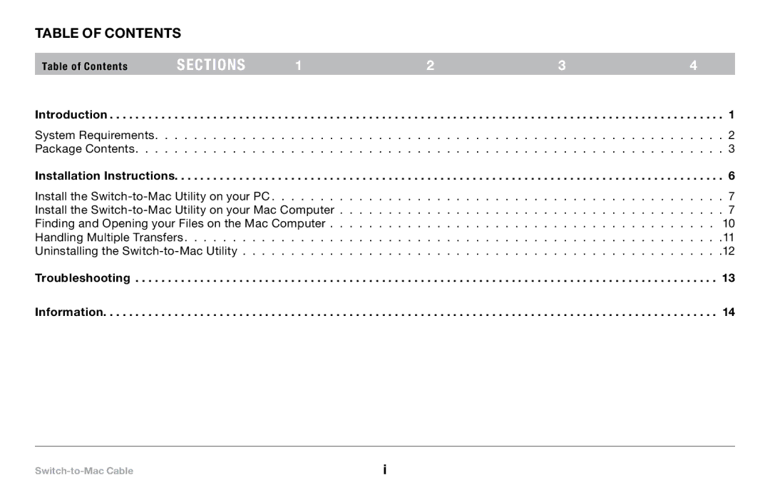 Belkin PM00760-A F4U001 manual Sections 