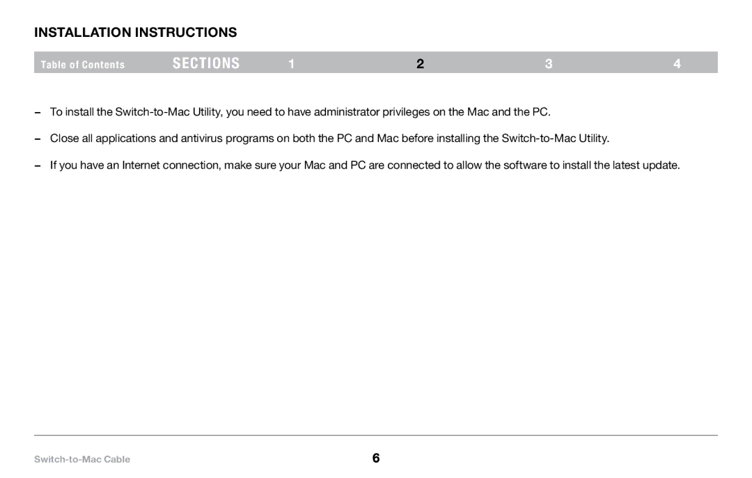 Belkin PM00760-A F4U001 manual Installation Instructions 