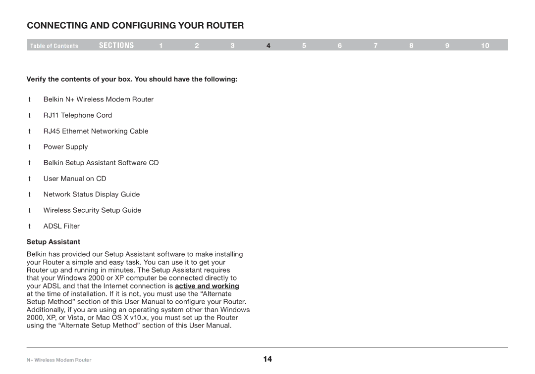 Belkin PM00781EA F5D8635-4 user manual Connecting and Configuring your Router, Setup Assistant 