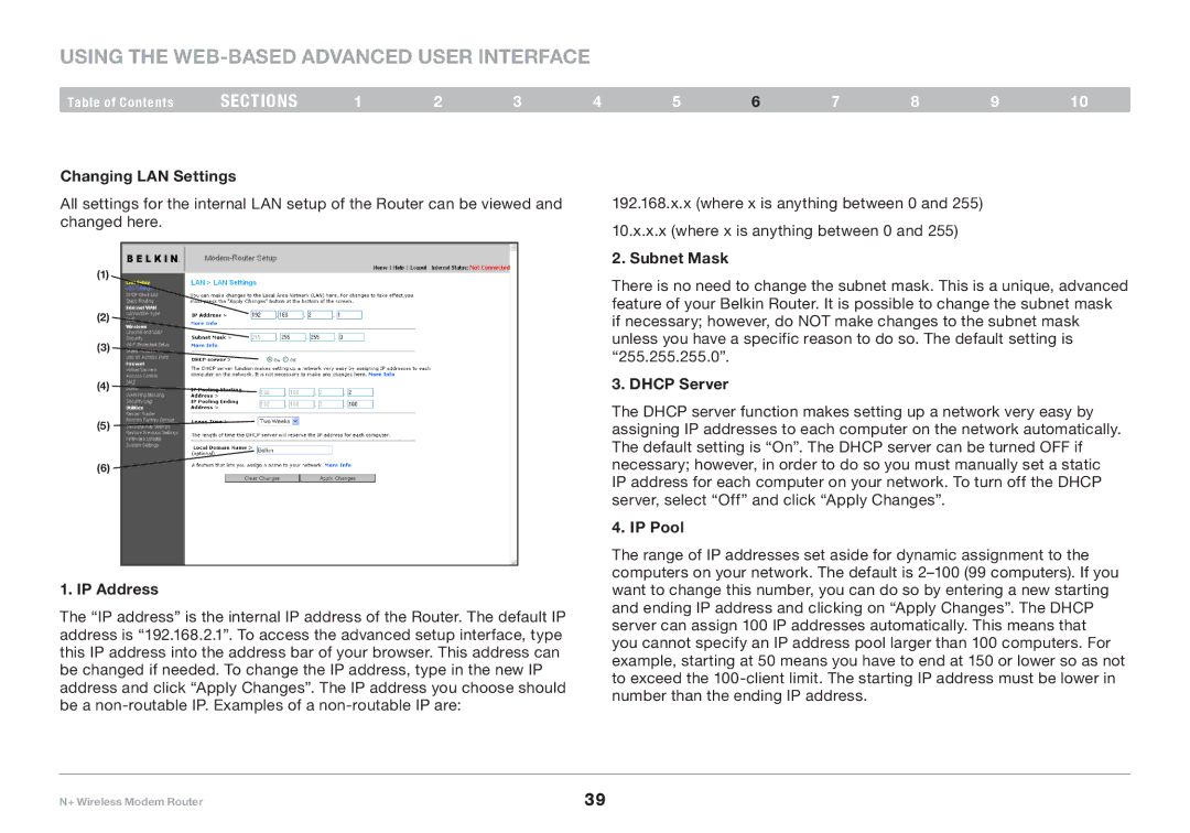 Belkin PM00781EA F5D8635-4 user manual Using the Web-Based Advanced User Interface 