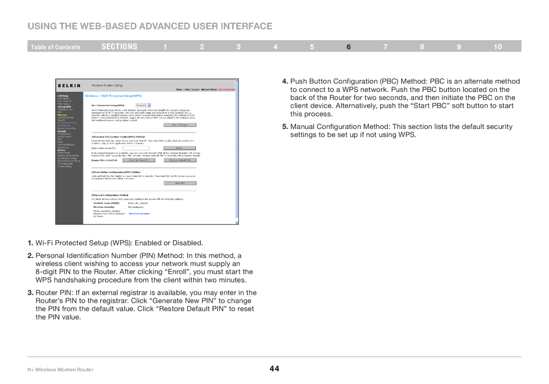 Belkin PM00781EA F5D8635-4 user manual Using the Web-Based Advanced User Interface 