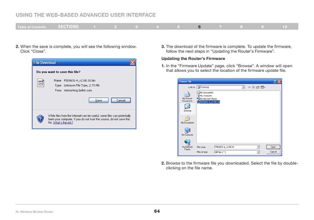 Belkin PM00781EA F5D8635-4 user manual Updating the Router’s Firmware 