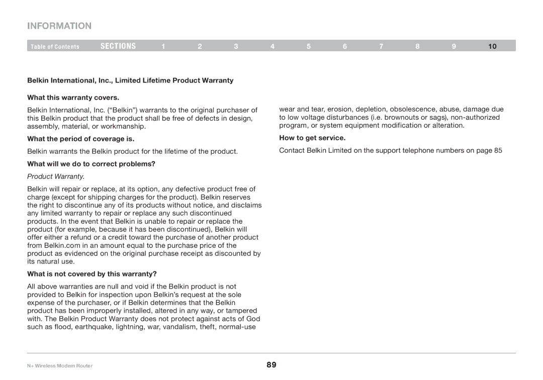 Belkin PM00781EA F5D8635-4 What the period of coverage is, What will we do to correct problems?, How to get service 
