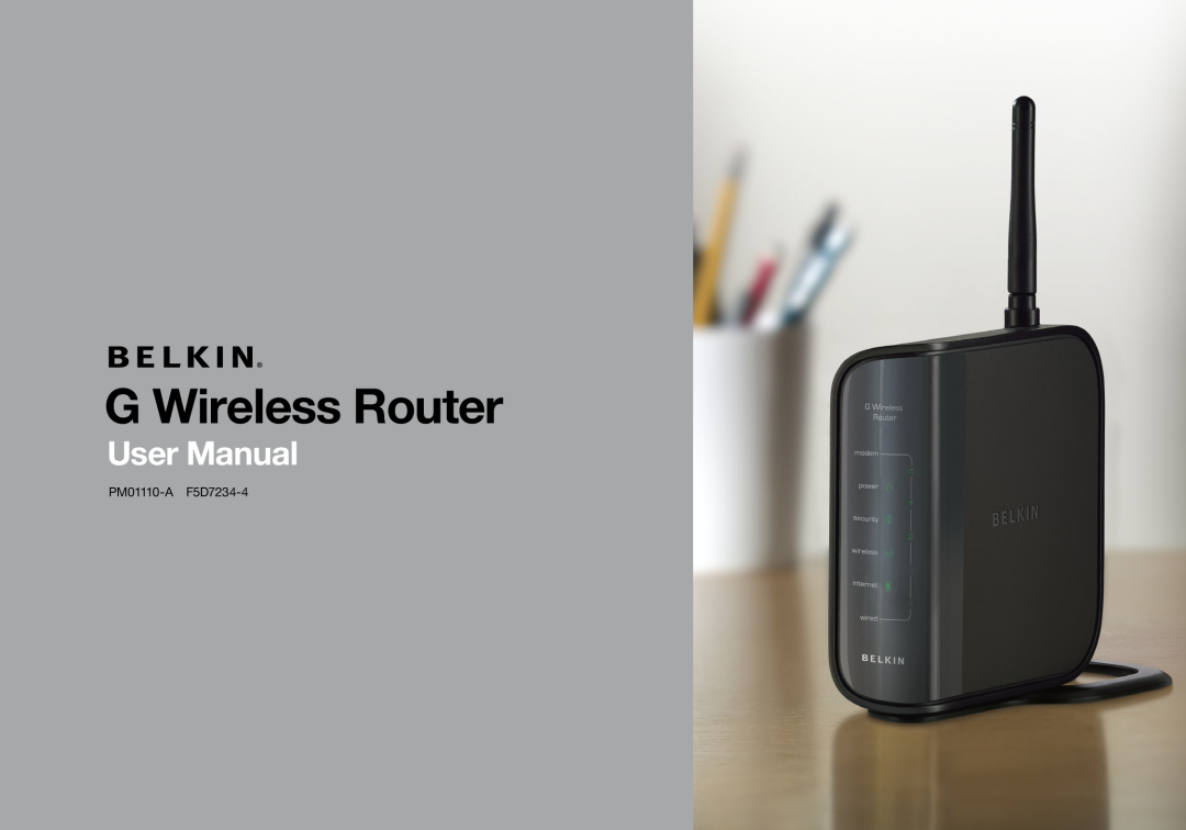 Belkin PM01110-A user manual G Wireless Router, User Manual 