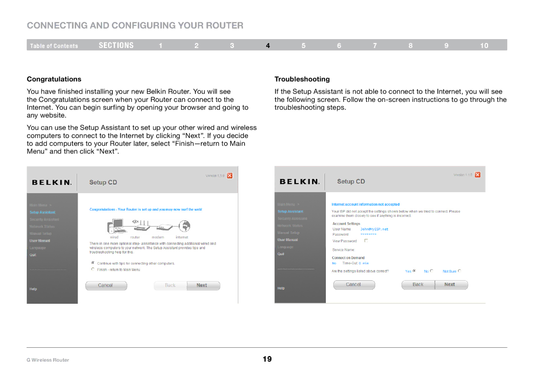 Belkin PM01110-A user manual Congratulations Troubleshooting 