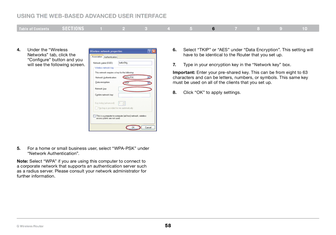 Belkin PM01110-A user manual Using the Web-Based Advanced User Interface 