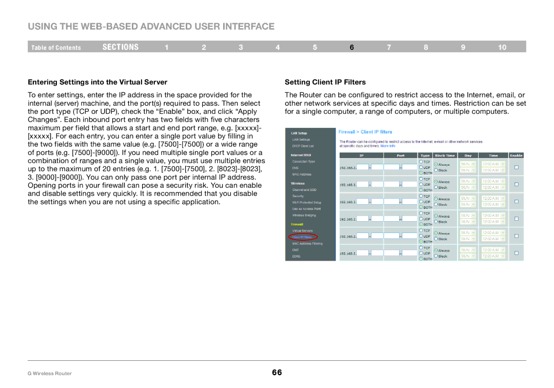 Belkin PM01110 user manual Using the Web-Based Advanced User Interface 