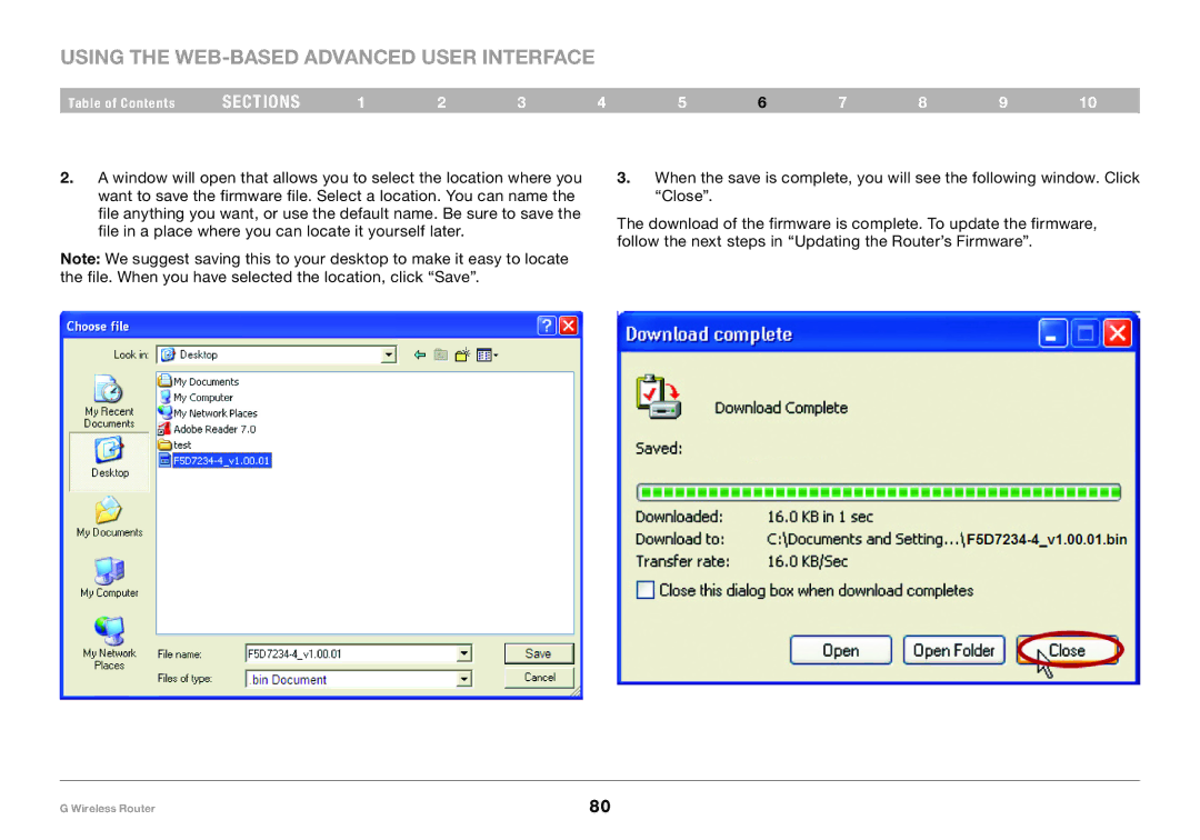 Belkin PM01110 user manual Using the Web-Based Advanced User Interface 