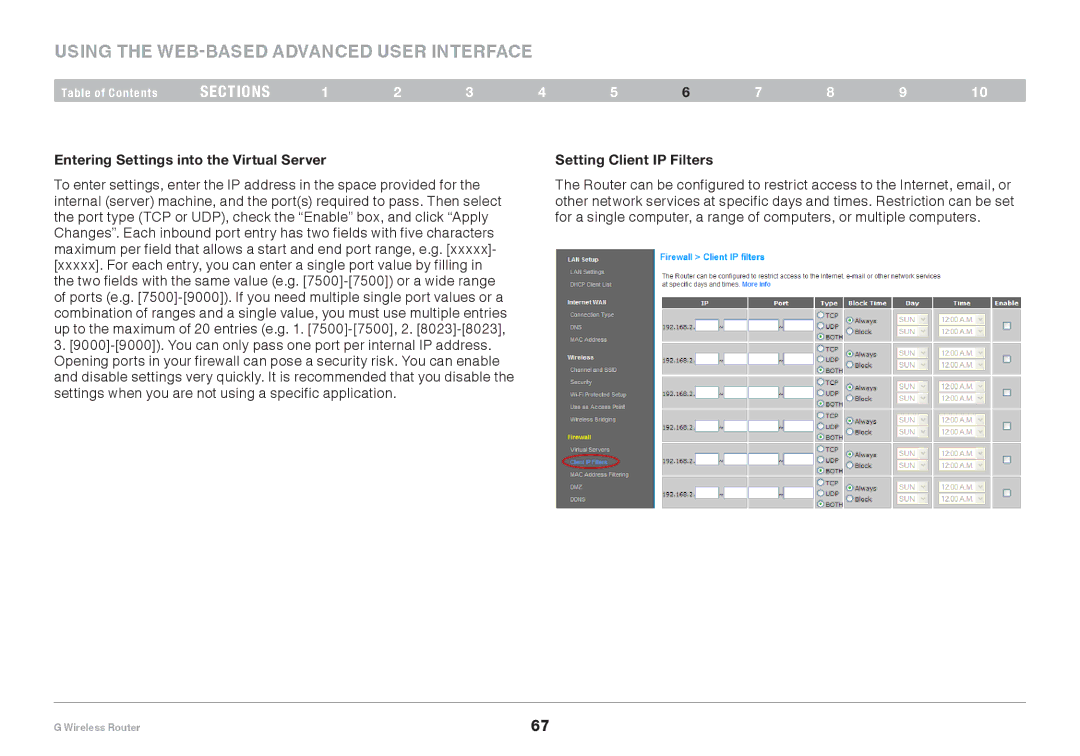 Belkin PM01110EA user manual Using the Web-Based Advanced User Interface 