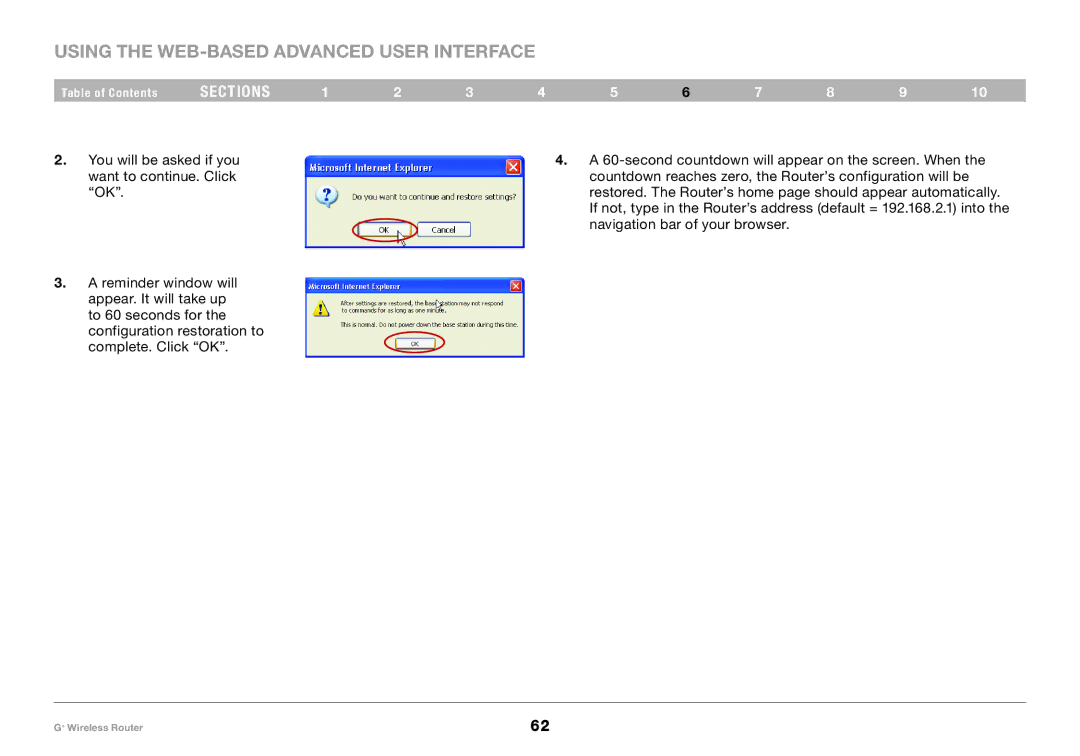 Belkin PM01116-A user manual Using the Web-Based Advanced User Interface 