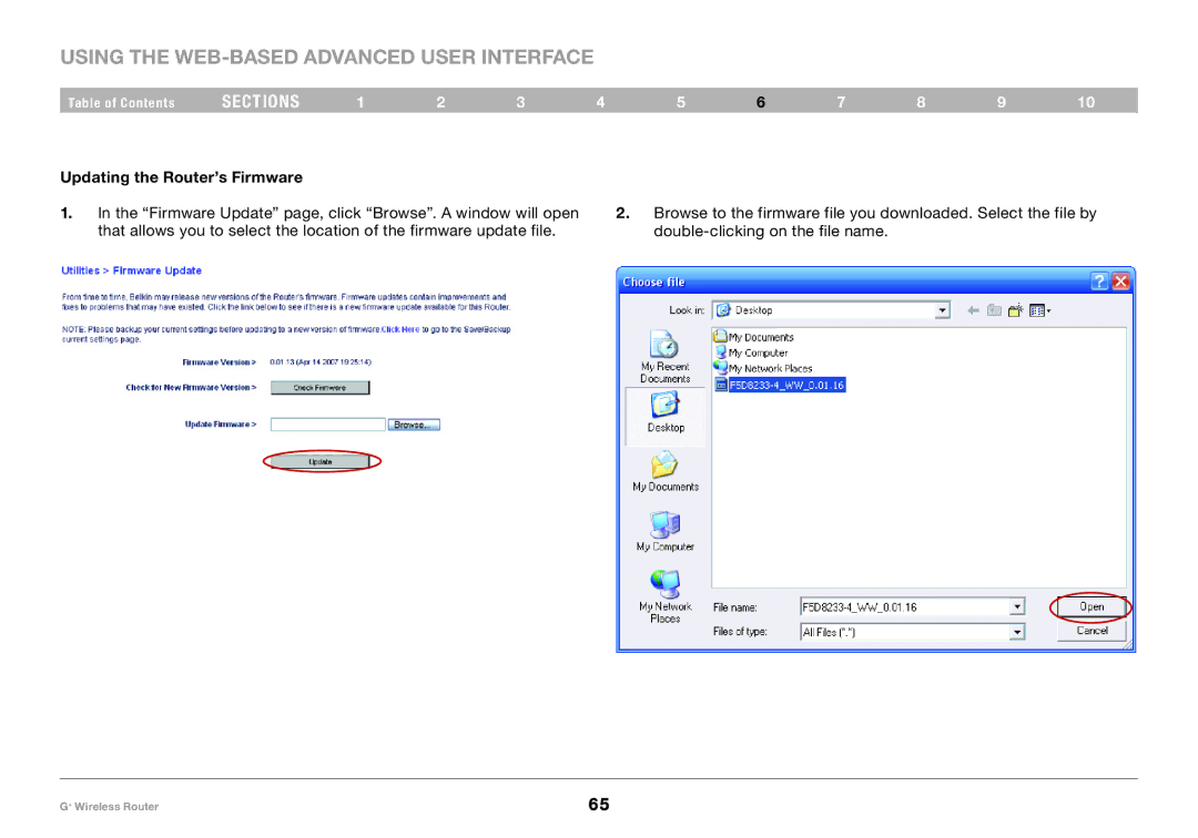 Belkin PM01116-A user manual Updating the Router’s Firmware 