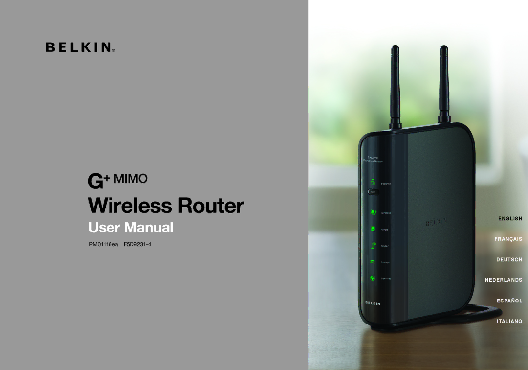 Belkin PM01116EA user manual Wireless Router 