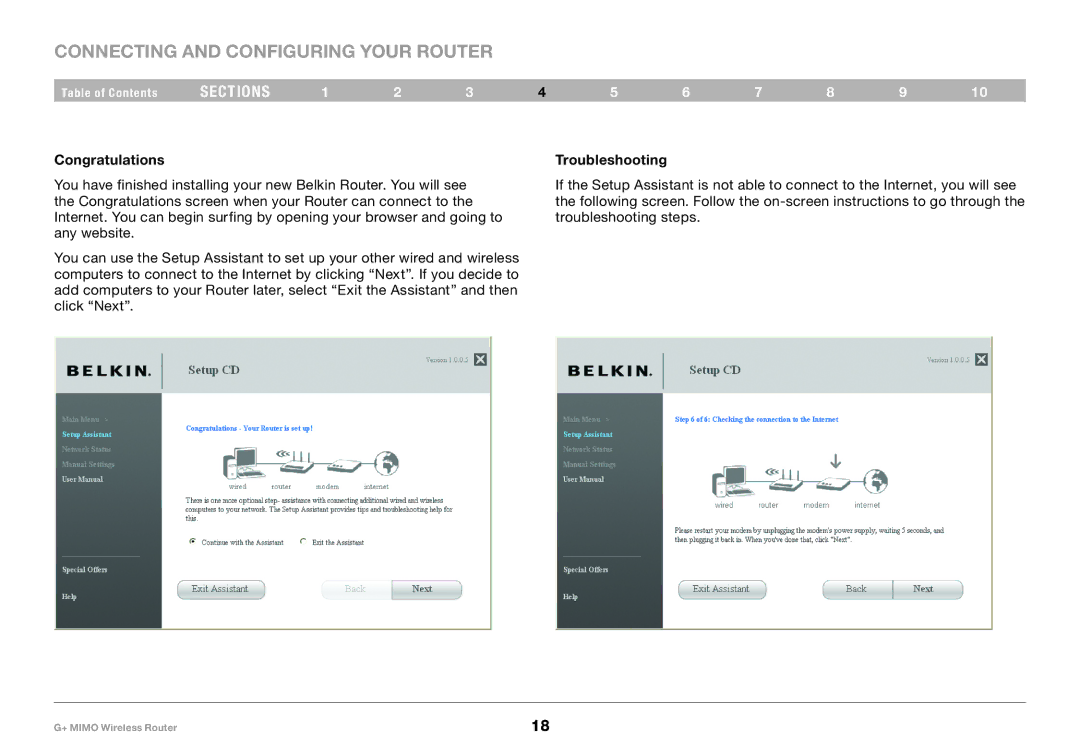 Belkin PM01116EA user manual Congratulations Troubleshooting 