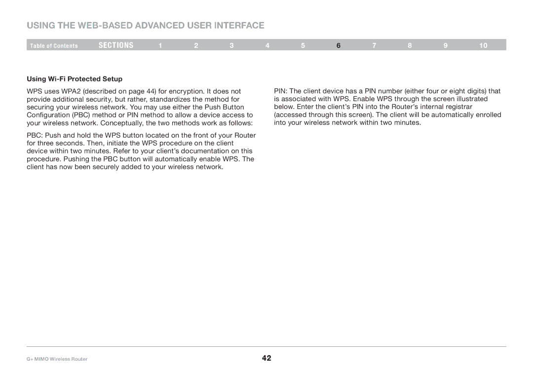 Belkin PM01116EA user manual Using Wi-Fi Protected Setup 